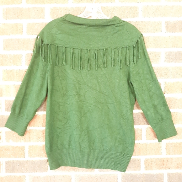 Kim Roger's Petite Hunter Green Sweater - Picture 4 of 8